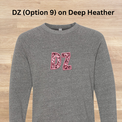 Delta Zeta Faux Embroidered Sequins Sweatshirt