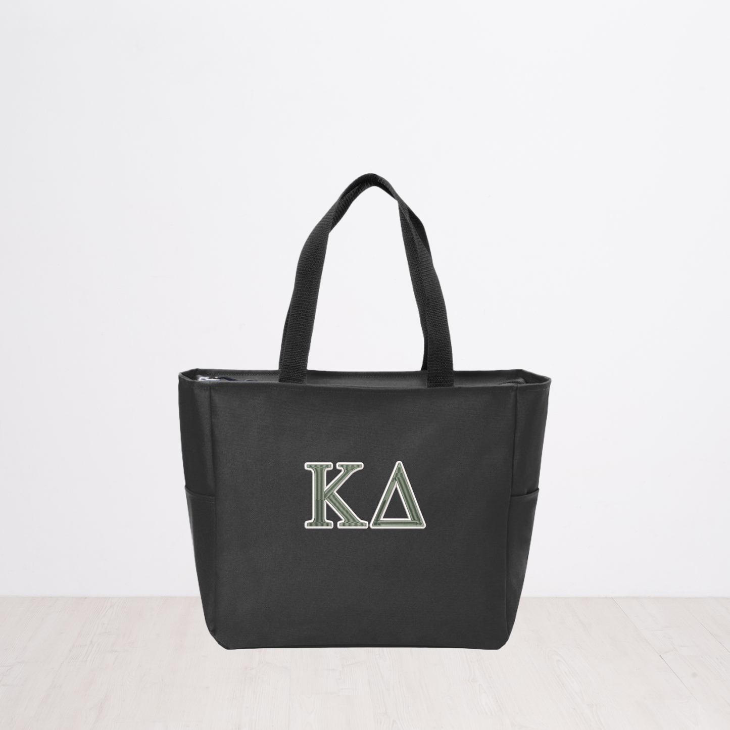 Kappa Delta Personalized Embroidered Zipper Tote Bag