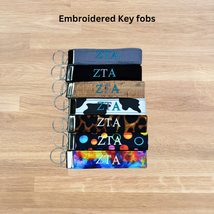 Zeta Tau Alpha Embroidered Key fob