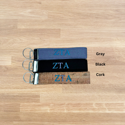 Zeta Tau Alpha Embroidered Key fob