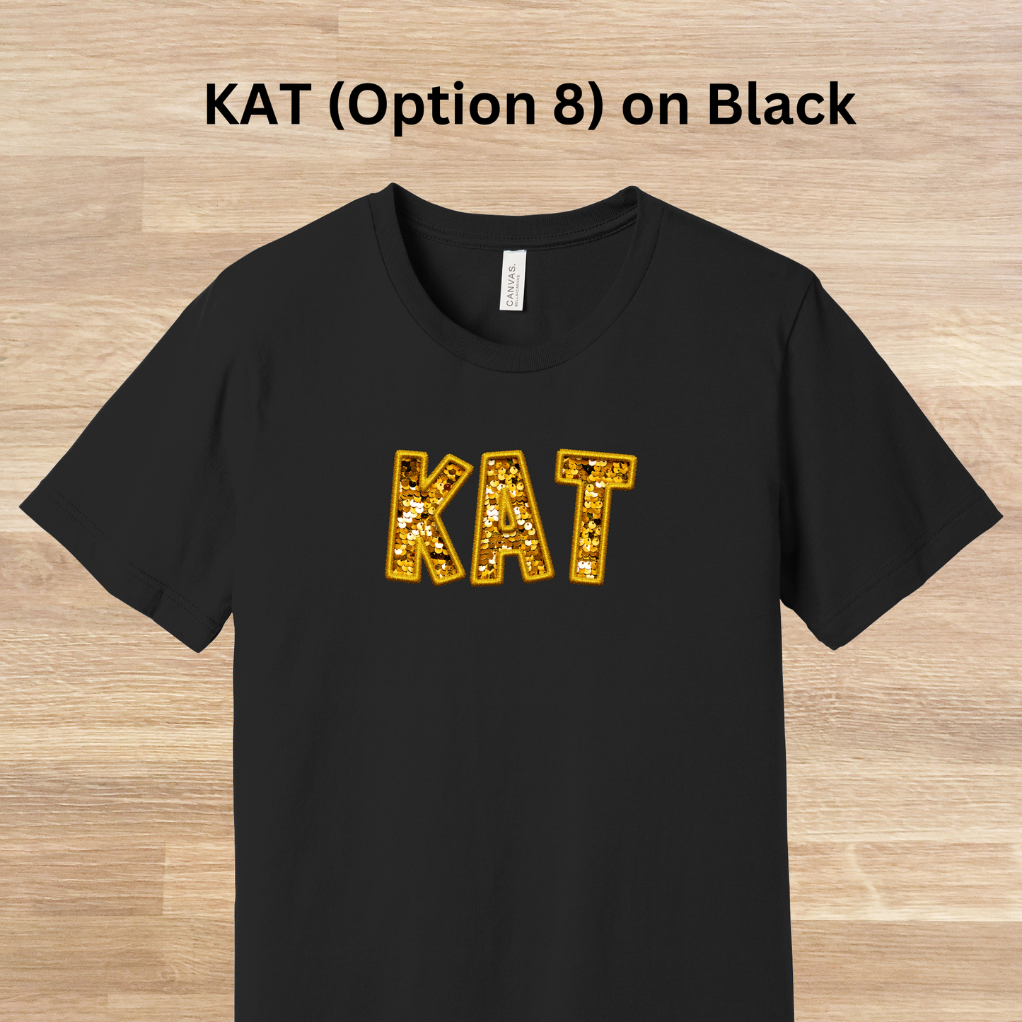 Kappa Alpha Theta Faux Embroidered Sequins T-Shirt