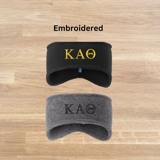 Kappa Alpha Theta Embroidered Fleece Headband