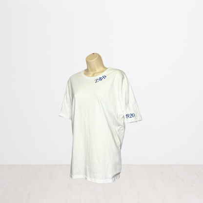 Zeta Phi Beta 1920 Minimal Embroidered T-Shirt