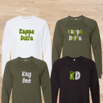 Kappa Delta Faux Embroidered Sequins Sweatshirt