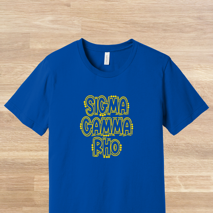 Sigma Gamma Rho Retro Doodle 80s Style T-Shirt