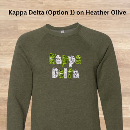 Kappa Delta Faux Embroidered Sequins Sweatshirt