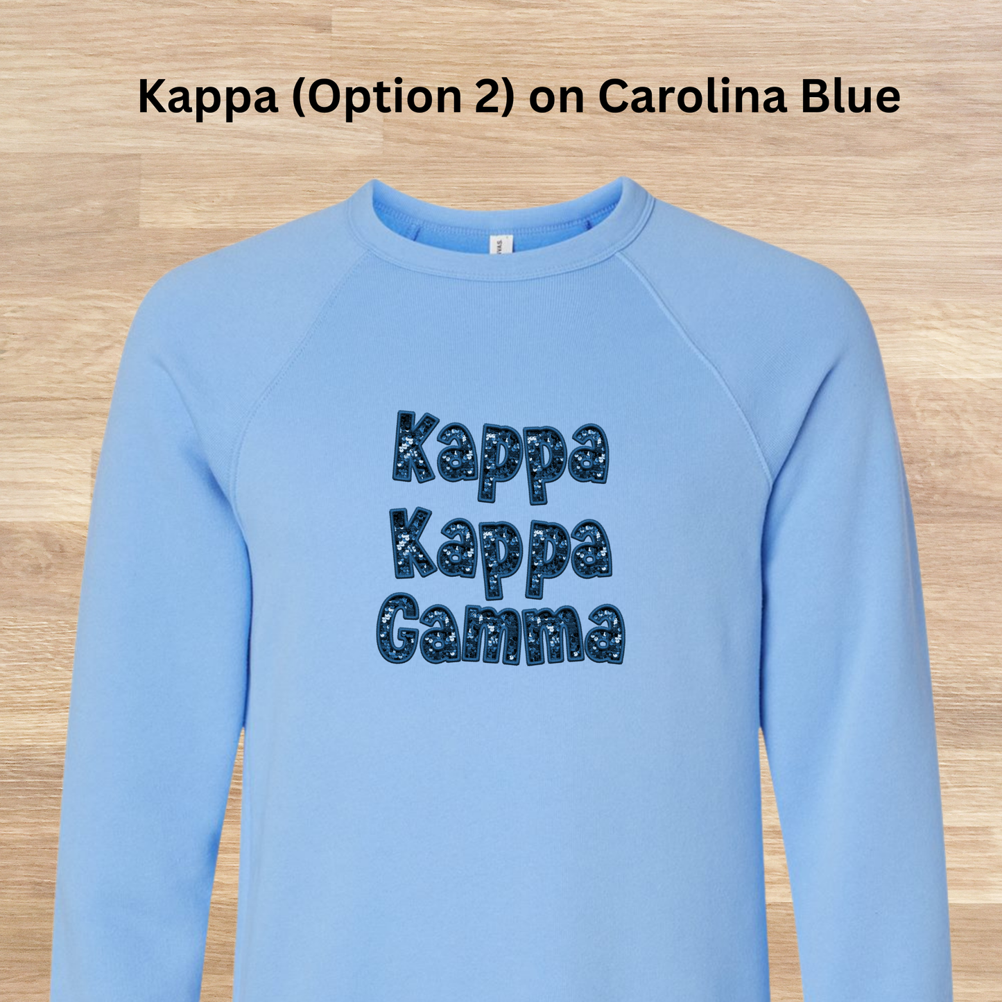 Kappa Kappa Gamma Faux Embroidered Sequins Sweatshirt