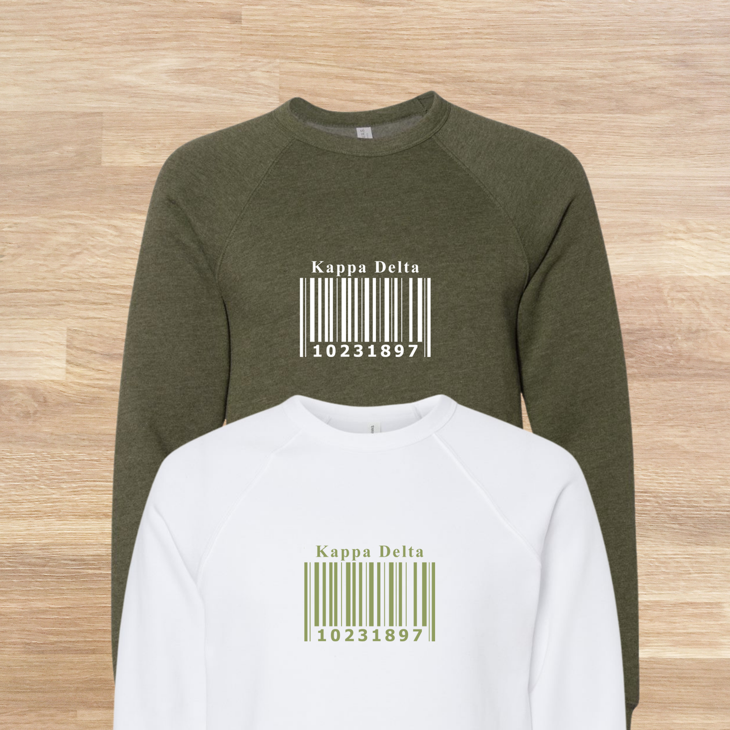 Kappa Delta Barcode with Founders Date Sweatshirt