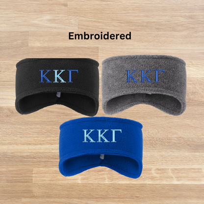 Kappa Kappa Gamma Embroidered Fleece Headband