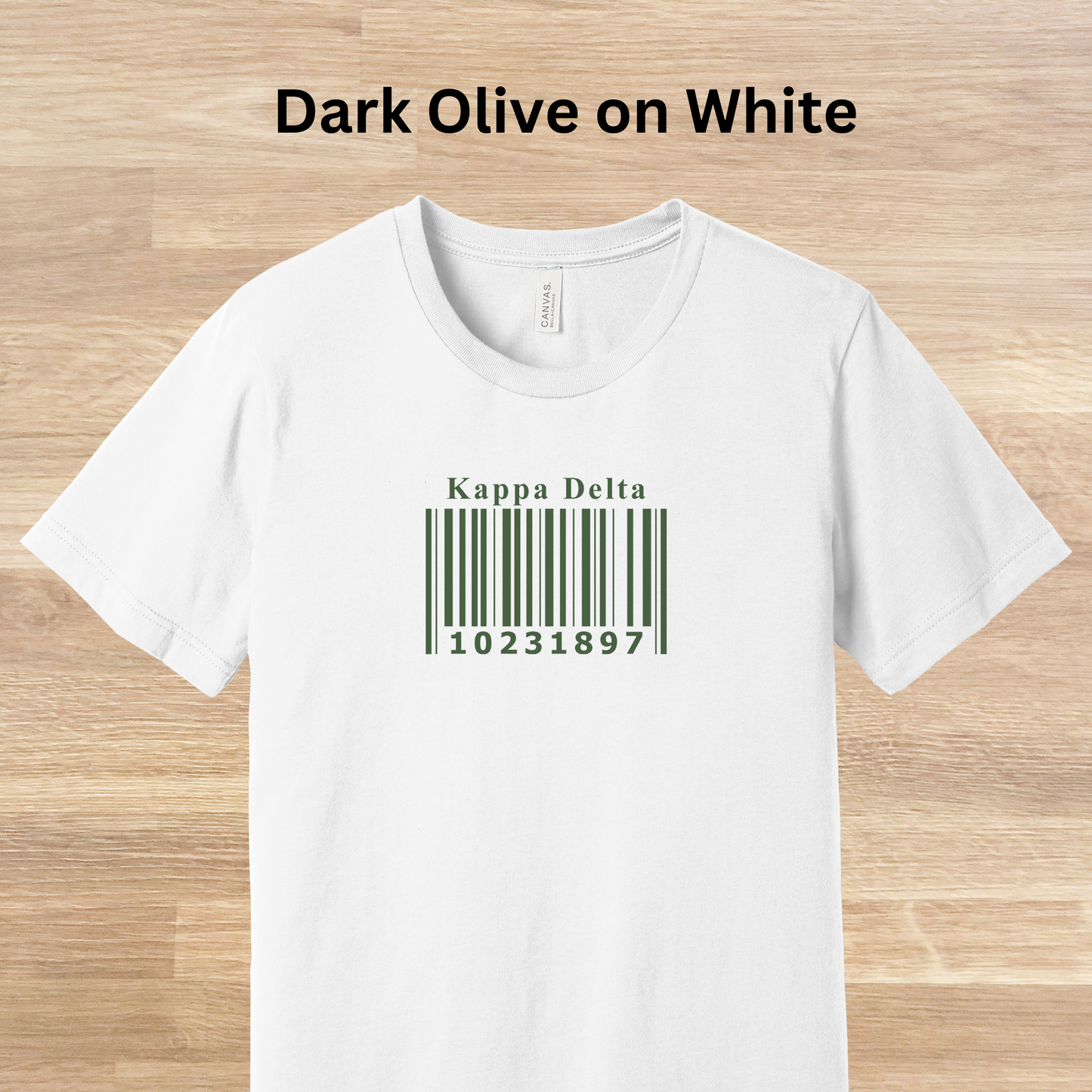 Kappa Delta Barcode with Founders Date T-Shirt