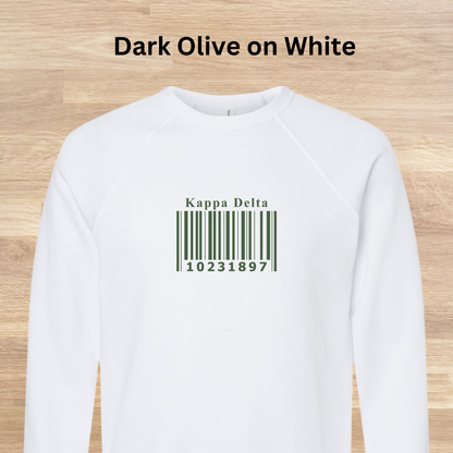 Kappa Delta Barcode with Founders Date Sweatshirt