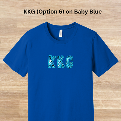 Kappa Kappa Gamma Faux Embroidered Sequins T-Shirt