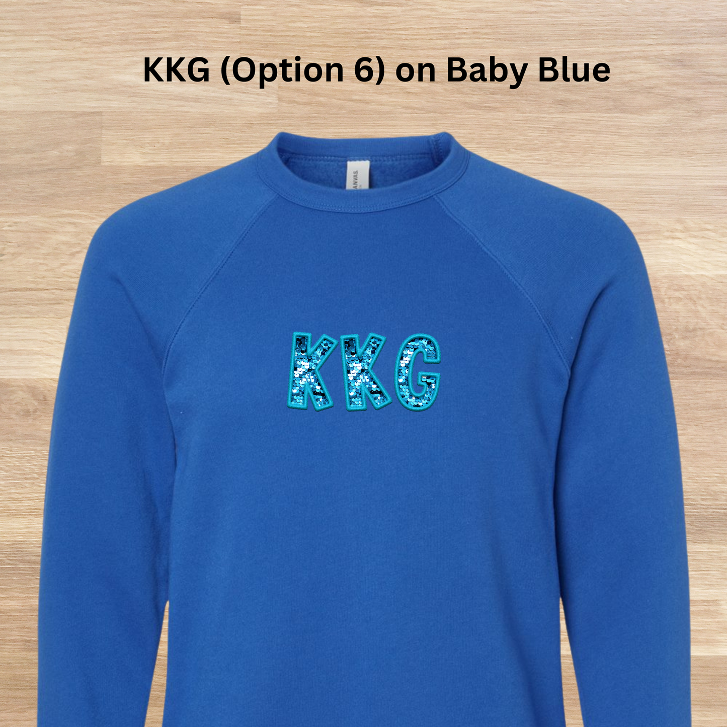 Kappa Kappa Gamma Faux Embroidered Sequins Sweatshirt