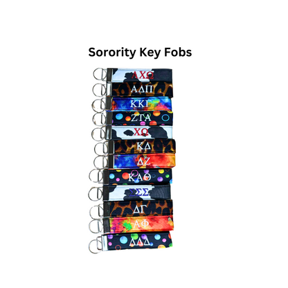 Sorority Greek Letters Embroidered Key fob