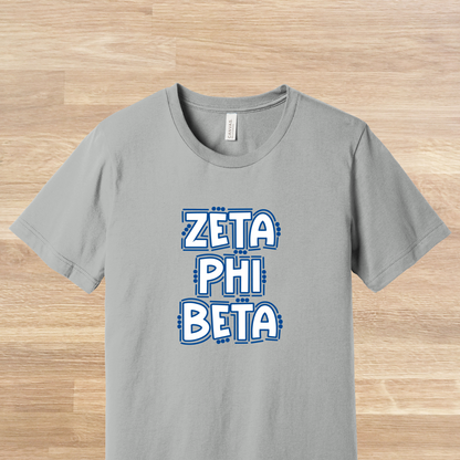 Zeta Phi Beta Retro Doodle 80s Style T-Shirt