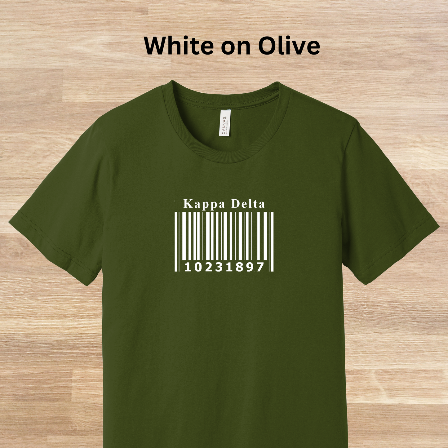 Kappa Delta Barcode with Founders Date T-Shirt