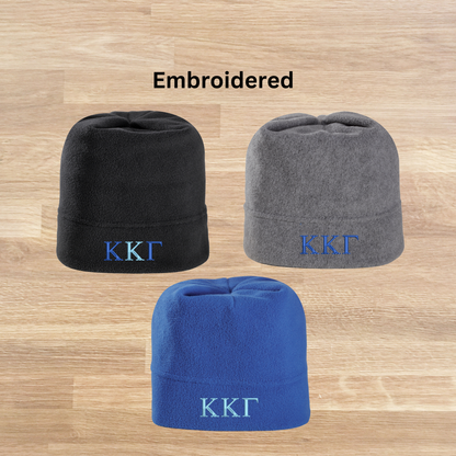 Kappa Kappa Gamma Embroidered Fleece Hat Beanie