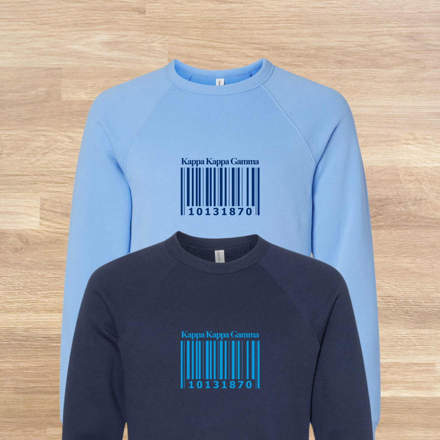 Kappa Kappa Gamma Barcode with Founders Date Sweatshirt