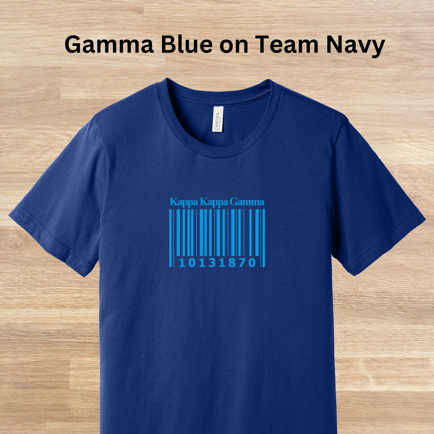 Kappa Kappa Gamma Barcode with Founders Date T-Shirt