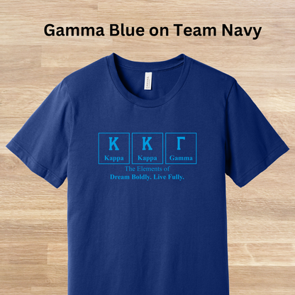 Kappa Kappa Gamma Elements Table T-Shirt