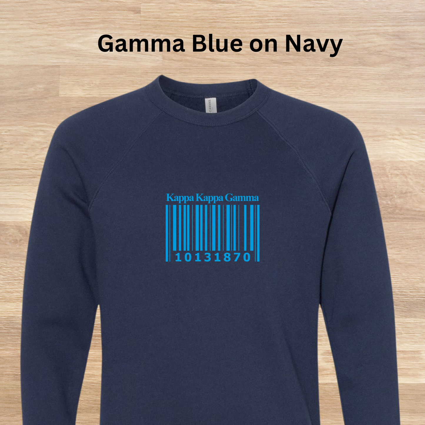 Kappa Kappa Gamma Barcode with Founders Date Sweatshirt