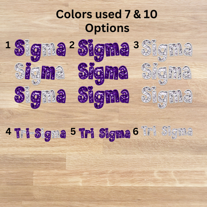 Sigma Sigma Sigma Faux Embroidered Sequins T-Shirt