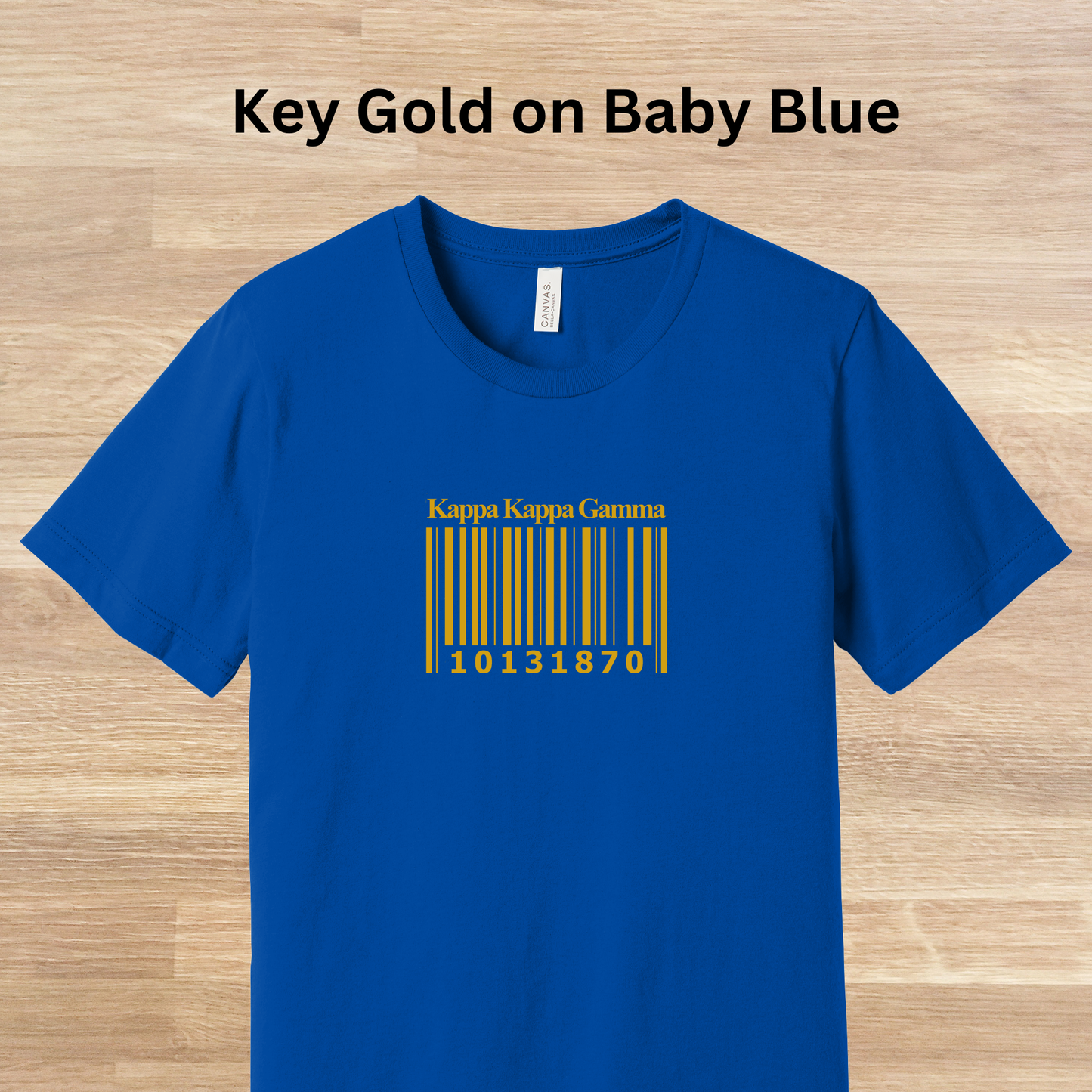 Kappa Kappa Gamma Barcode with Founders Date T-Shirt