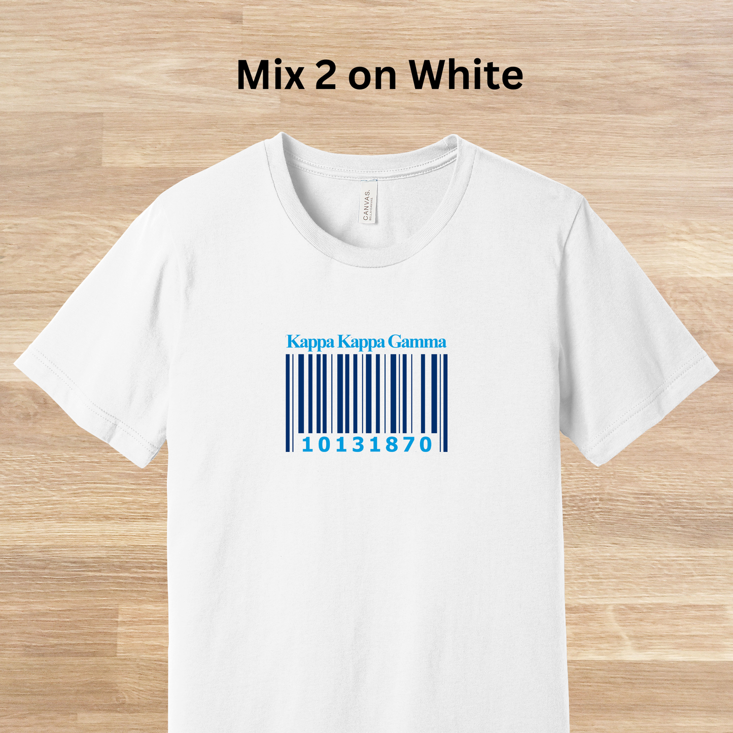 Kappa Kappa Gamma Barcode with Founders Date T-Shirt