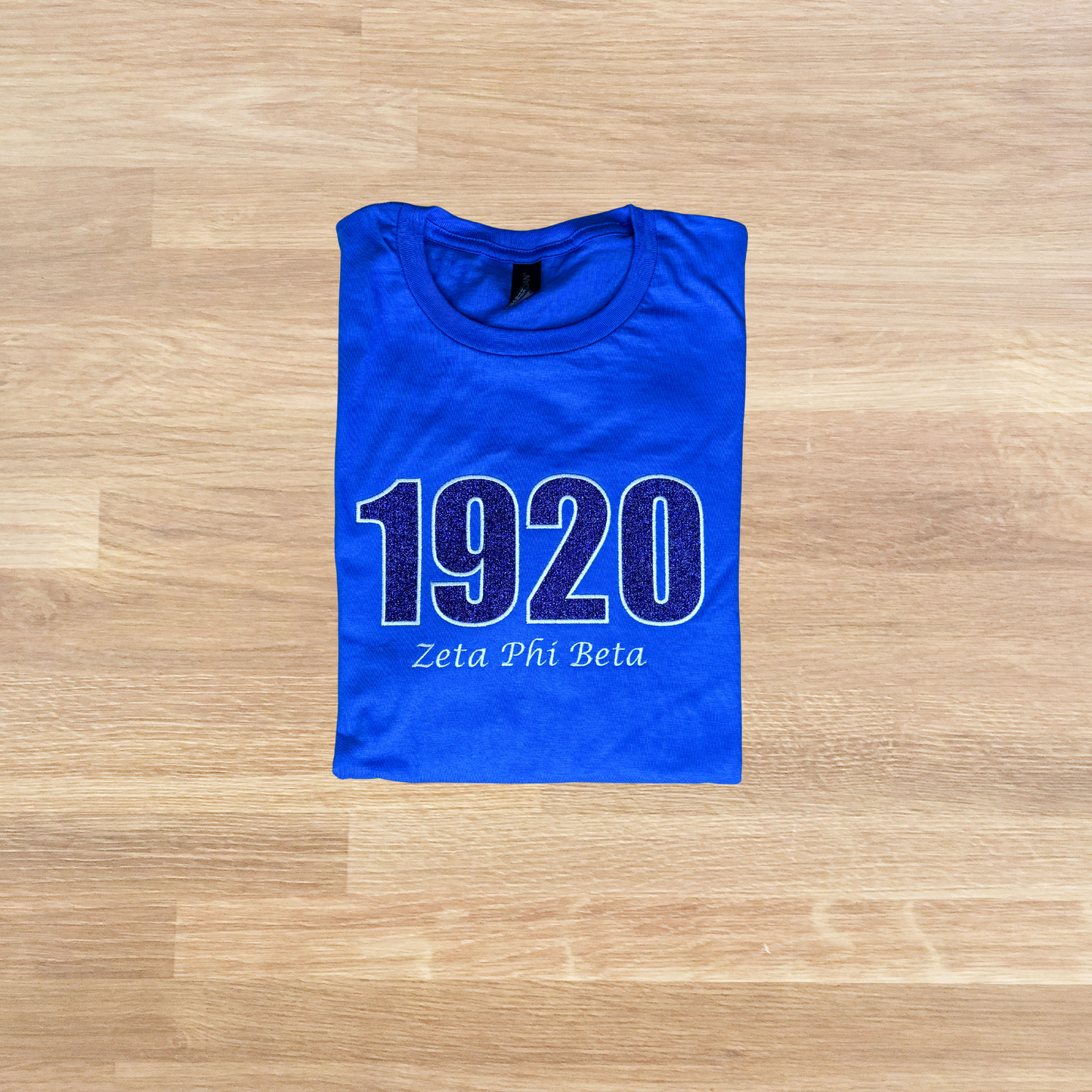 1920 Zeta Phi Beta Embroidered Glitter T-Shirt