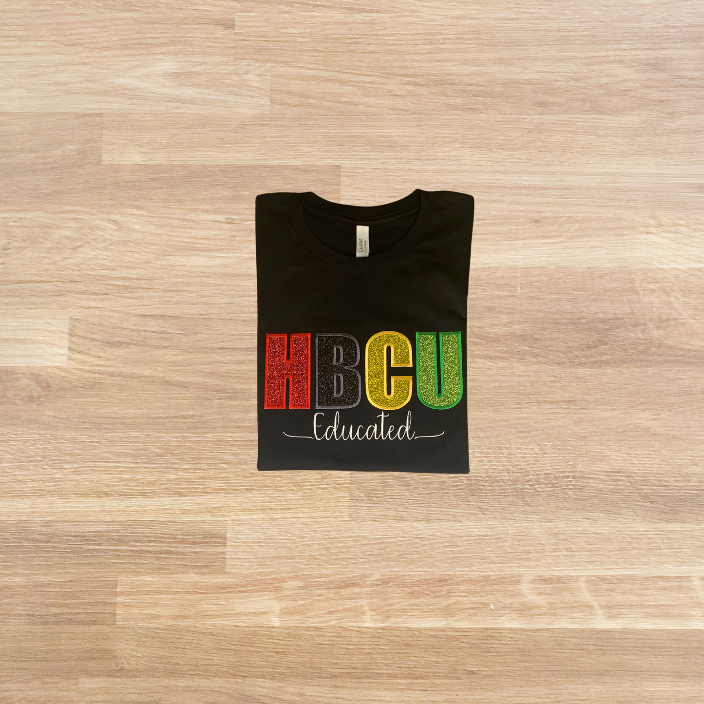 HBCU Embroidered Glitter T-Shirt