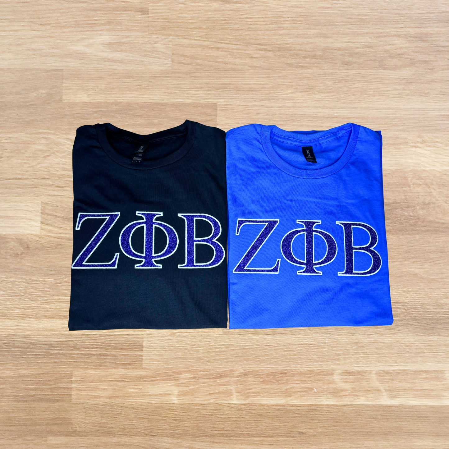 Zeta Phi Beta Embroidered Glitter T-shirt