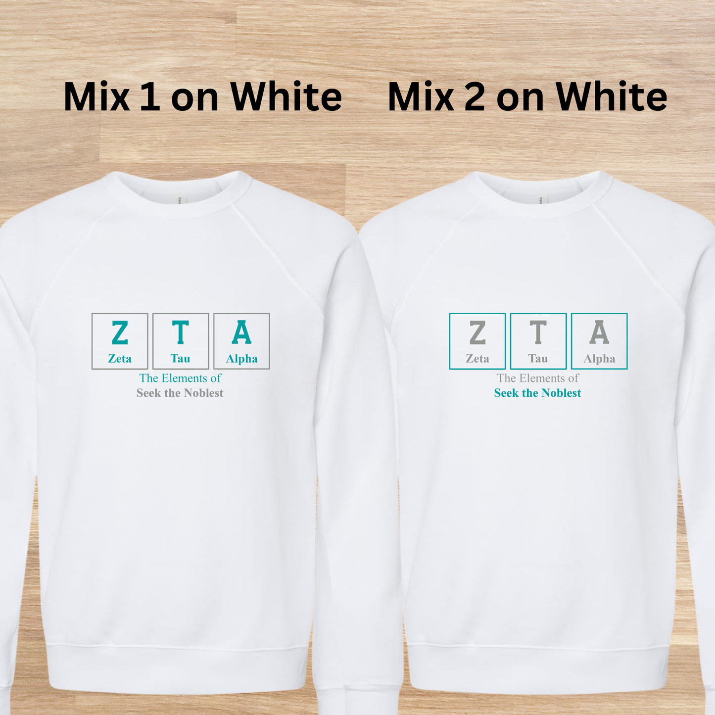 Zeta Tau Alpha Elements Table Sweatshirt