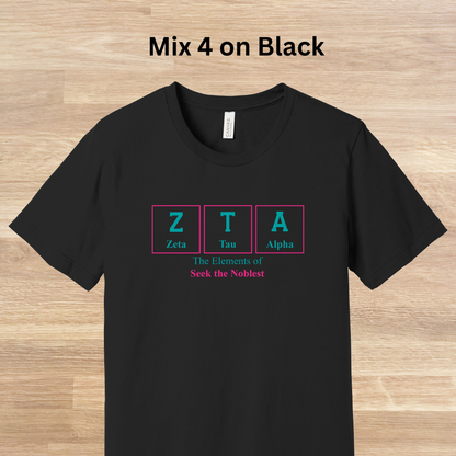 Zeta Tau Alpha Elements Table T-Shirt