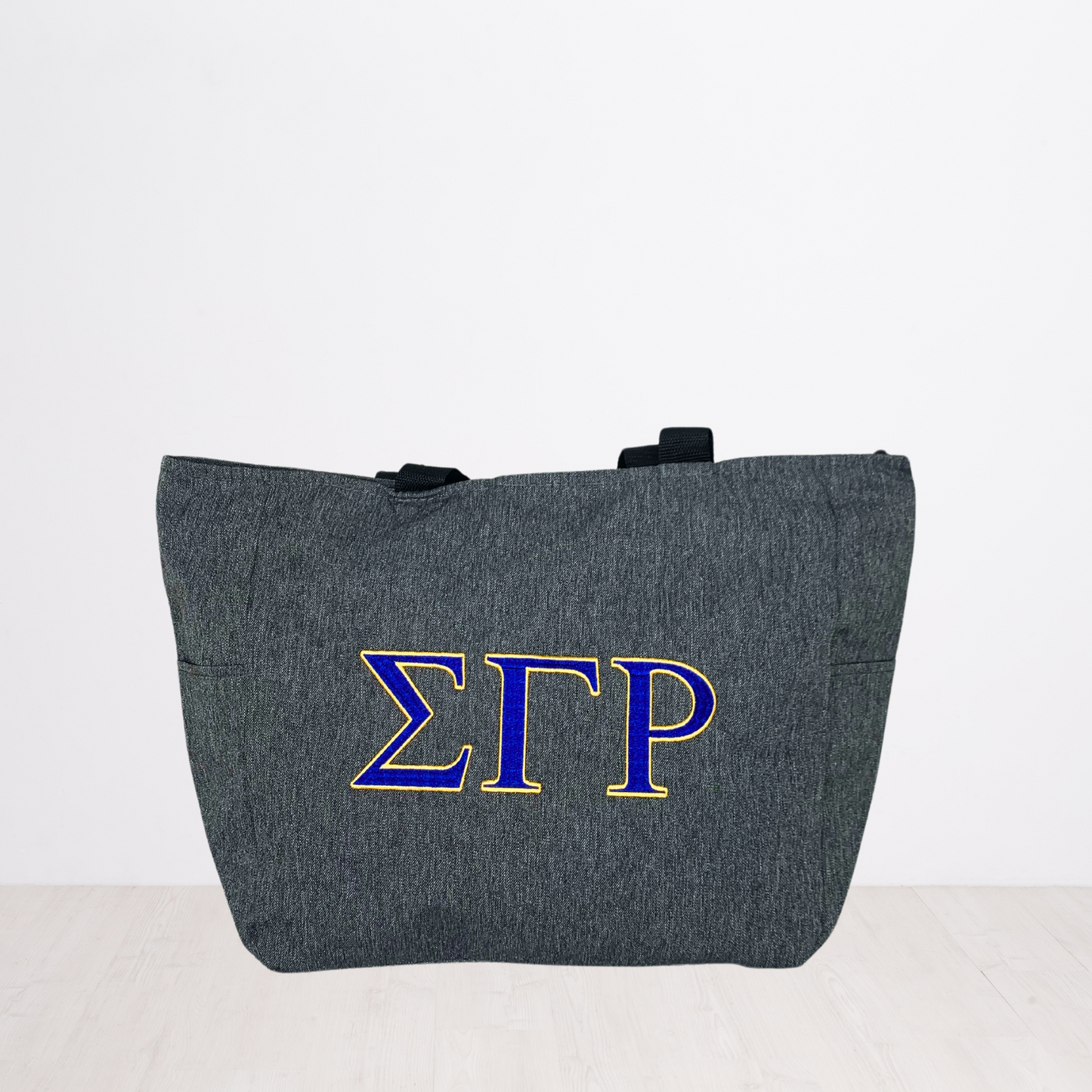 Sigma Gamma Rho Personalized Embroidered Zipper Tote Bag