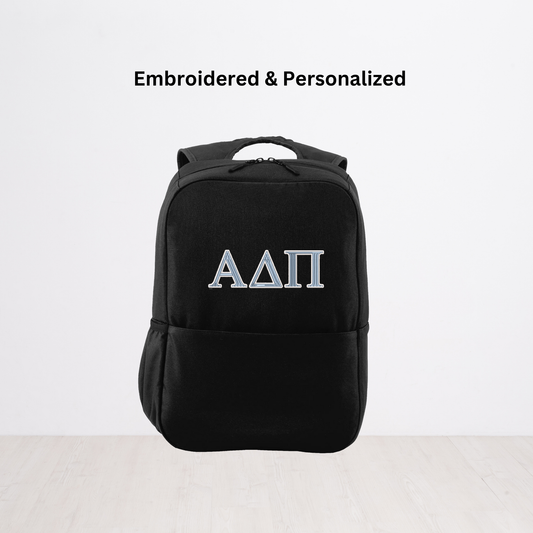 Alpha Delta Pi Personalized Embroidered Backpack Bookbag