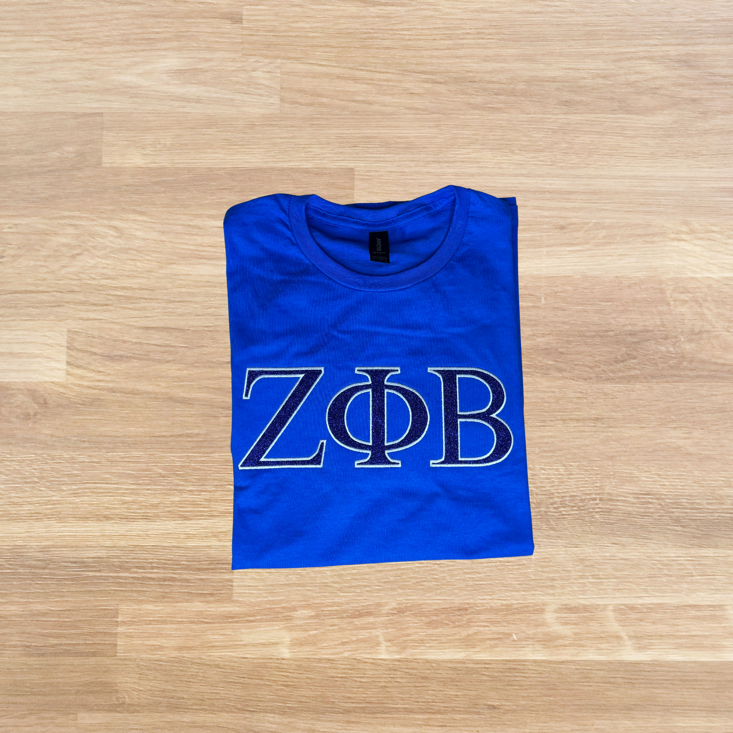 Zeta Phi Beta Embroidered Glitter T-shirt