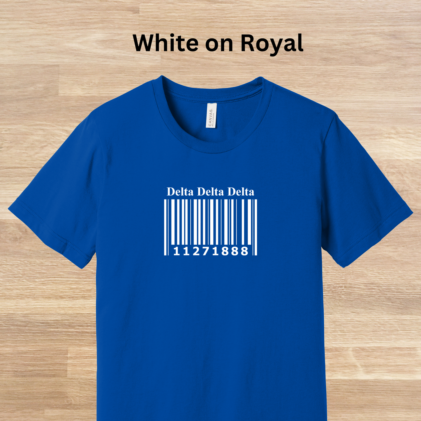 Delta Delta Delta Barcode with Founders Date T-Shirt